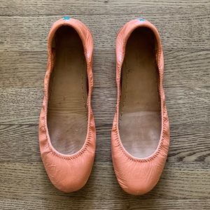 Coral Patent Leather Tieks